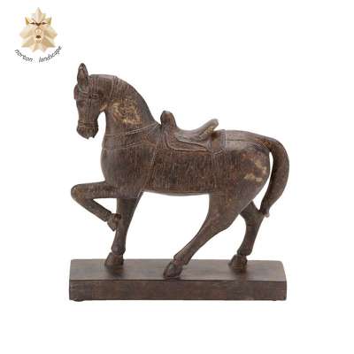 Outdoor antique red marble horse statue for sale NTMA-078Y