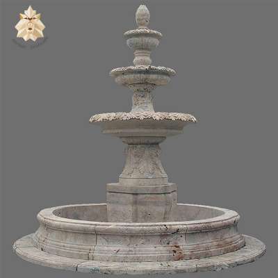 China classic cream beige marble water fountain NTMFO-025Y