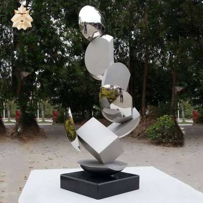 large stainless steel sculpture for business decoration NTS-594X