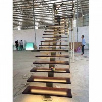 Top Sale Cantilever Chandelier Iron Fabricated Electric Centre Spine Led Stair Decorate Iron Staircase