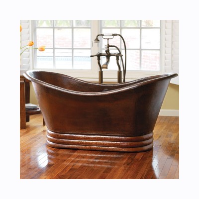 Modern Home Used Hand Made Free Standing Solid Round Cast Iron Copper Bathtub Price